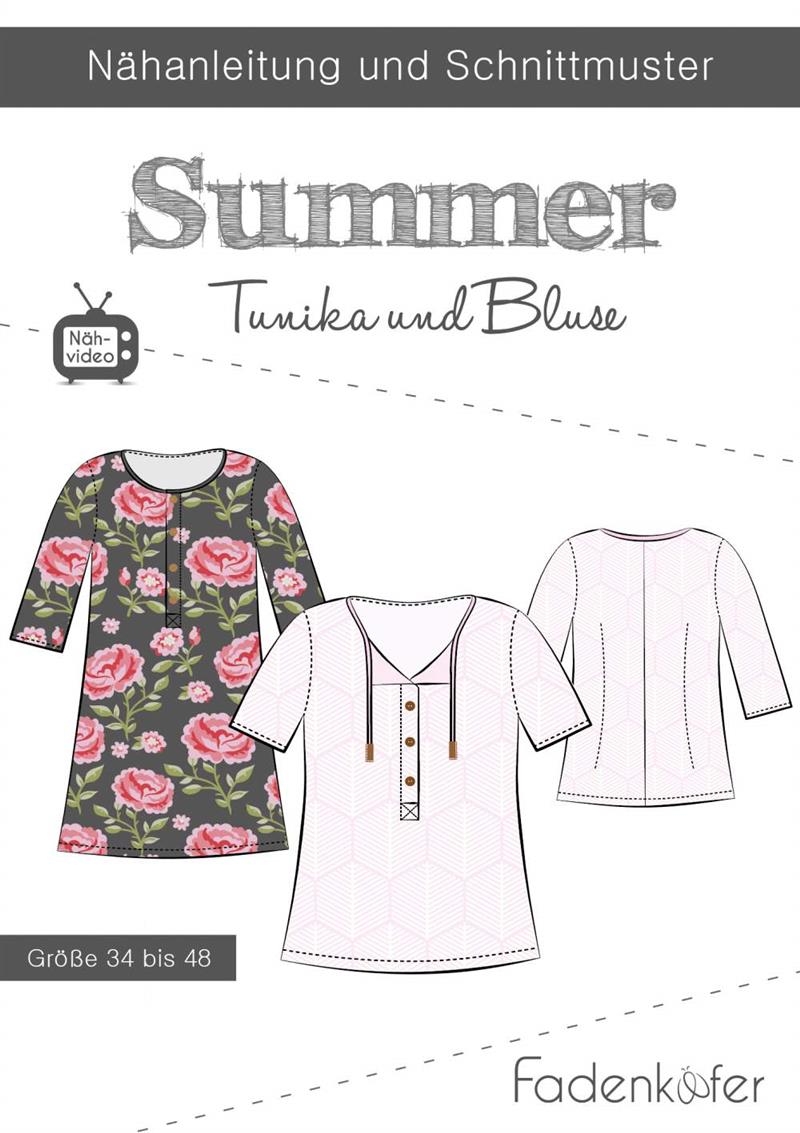 Schnittmuster fadenkaefer Tunikabluse Summer für Damen