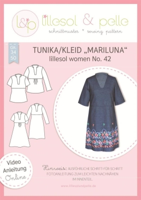 sewing pattern lillesol&pelle women No.42 Damentunika Mariluna, Damenkleid