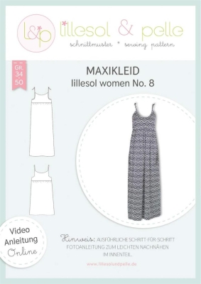 sewing pattern lillesol&pelle women No.8 Damenkleid, Maxikleid