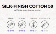 Baumwollgarn Amann Mettler 9105 Silk finish cotton 50 Farbe 0052 rose 150m