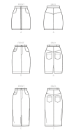 Schnittmuster McCalls 8149 Damenröcke, Jeansröcke Gr. 34-58