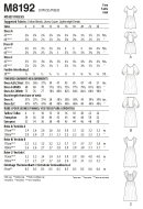 Schnittmuster McCalls Damenkleider 8192 Gr. A5 6-14 (de 32-40) oder F5 16-24 (DE 42-50)