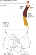 Schnittmuster Damentop pattern company 03-387 asymmetrisches Trägertop, Damentop Gr. 34-48