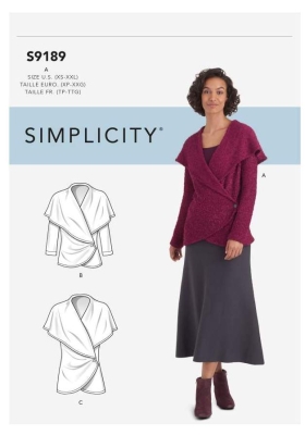 simplicity-schnittmuster-naehen-9189-wickeljacke,-damenweste-gr-xs-xl-32-50