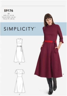 simplicity-sewing-pattern-sew-9176-damenkleid-mit-weitem-rockteil-gr-36-52