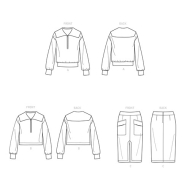 simplicity sewing pattern nähen 9182 Damenrock und Blusenshirt Gr. 32-50