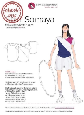 epattern Schnittmuster Berlin Damenshirt T-Shirt Somaya Gr. 34-50