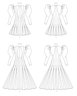 Schnittmuster Vogue 1782 modisches Damenkleid mit Keulenärmeln Gr. 34-50