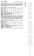 Schnittmuster Vogue 1783 legeres Damenkleid, Blusenkleid mit Glockenärmeln Gr. 34-50