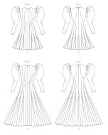 Schnittmuster Vogue 1782 modisches Damenkleid mit Puffärmeln Gr. 34-42