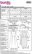 Schnittmuster Burda 6083 für Kleiderstoffe mit etwas Stand figurbetonendes Damenkleider Gr. 34-44
