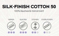 Baumwollgarn Amann Mettler 9105 Silk finish cotton 50 Farbe 0483 dunkles türkis 150m