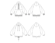 Schnittmuster Vogue 1826 kuscheliger Damensweater, Hoodie Gr. 32-50