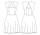 Schnittmuster Zwischenmass Damenkleid mit Herzausschnitt 650477 Gr, K160 Gr. 36-42 BU 84-96cm