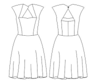 Schnittmuster Zwischenmass Damenkleid mit Herzausschnitt 650477 Gr, M168 Gr. 44-50 BU 100-116cm