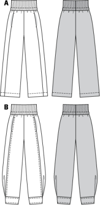 deutsch sewing pattern Burda 7400 Hose Gr. 34-60 (6-34)