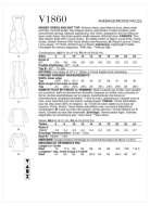 wird aussortiert: Schnittmuster Vogue 1860 Damenkleid, Designerkleid Marcy Tilton Gr. 32-50