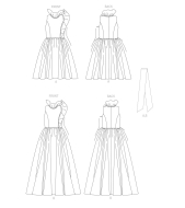 Schnittmuster Vogue 1861 Damenkleid, Designerkleid...