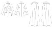 Schnittmuster Vogue 1870 Damenanzug, Kombination Gr. 34-50
