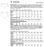 Schnittmuster Vogue 1850 eleganter Damenrock, Wickelrock Gr. 34-50