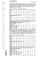 Schnittmuster Vogue 1871 Sommerkombi Blusenshirt und Shorts Gr. F5 42-50