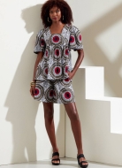 Schnittmuster Vogue 1871 Sommerkombi Blusenshirt und Shorts Gr. F5 42-50