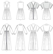 mccalls sewing pattern nähen 8166 Damenkleid mit Ärmelvarianten Gr. 32-48