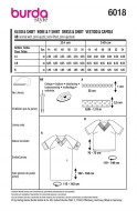 Burda Schnittmuster 6018 Damenkleid, Damenshirt mit Einsatz Gr. 44-54