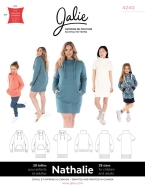 Englisches Schnittmuster Jalie 4240 Nathalie Sweatshirtkleider in 24 Größen: Mädchen 2-13 (92-155) und Damen 4-24 (34-56)