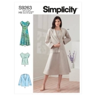 Schnittmuster Simplicity 9263 Kombi Kleid, Shirt, Jacke...