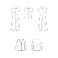 Schnittmuster Simplicity 9263 Kombi Kleid, Shirt, Jacke Gr. 32-50