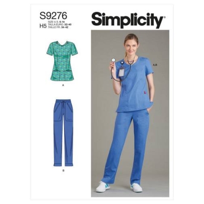 Schnittmuster Simplicity 9276 Arbeitskleidung Pflegerin Gr. 32-50