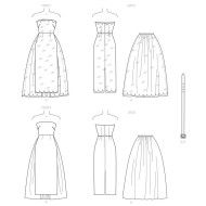 Schnittmuster Simplicity 9289 Damenkleid, Abendkleid Gr. 32-48