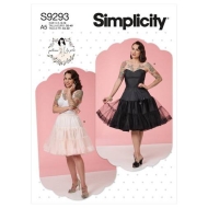 Schnittmuster Simplicity 9293 Unterkleid, Petticoat Gr. 32-48