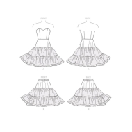 Schnittmuster Simplicity 9293 Unterkleid, Petticoat Gr. 32-48