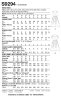 Schnittmuster Simplicity 9294 Damenkleid, Retrokleid Gr. 32-48