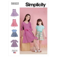 Schnittmuster Simplicity 9322 Mädchenkleid,...