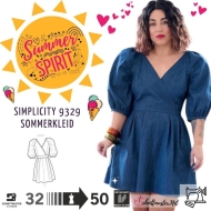 Schnittmuster Simplicity 9329 Damenkleid, Sommerkleid Gr. 32-50