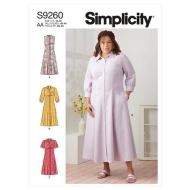 Schnittmuster Simplicity 9260 Damenkleid, Blusenkleid Gr.BB 20W-28W (de 46-54)