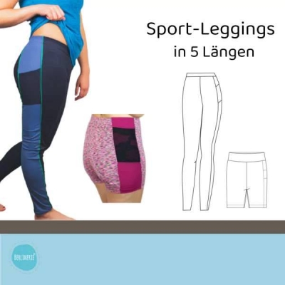 epattern Download-Schnittmuster Berlinerie Damenleggins, Sportleggins Gr. 34-50