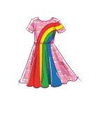 Schnittmuster McCalls 8267 ausgefallenes Mädchenkleid Gr. 86-116