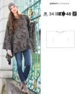 Schnittmuster pattern company 06658 bequemer Poncho Gr....