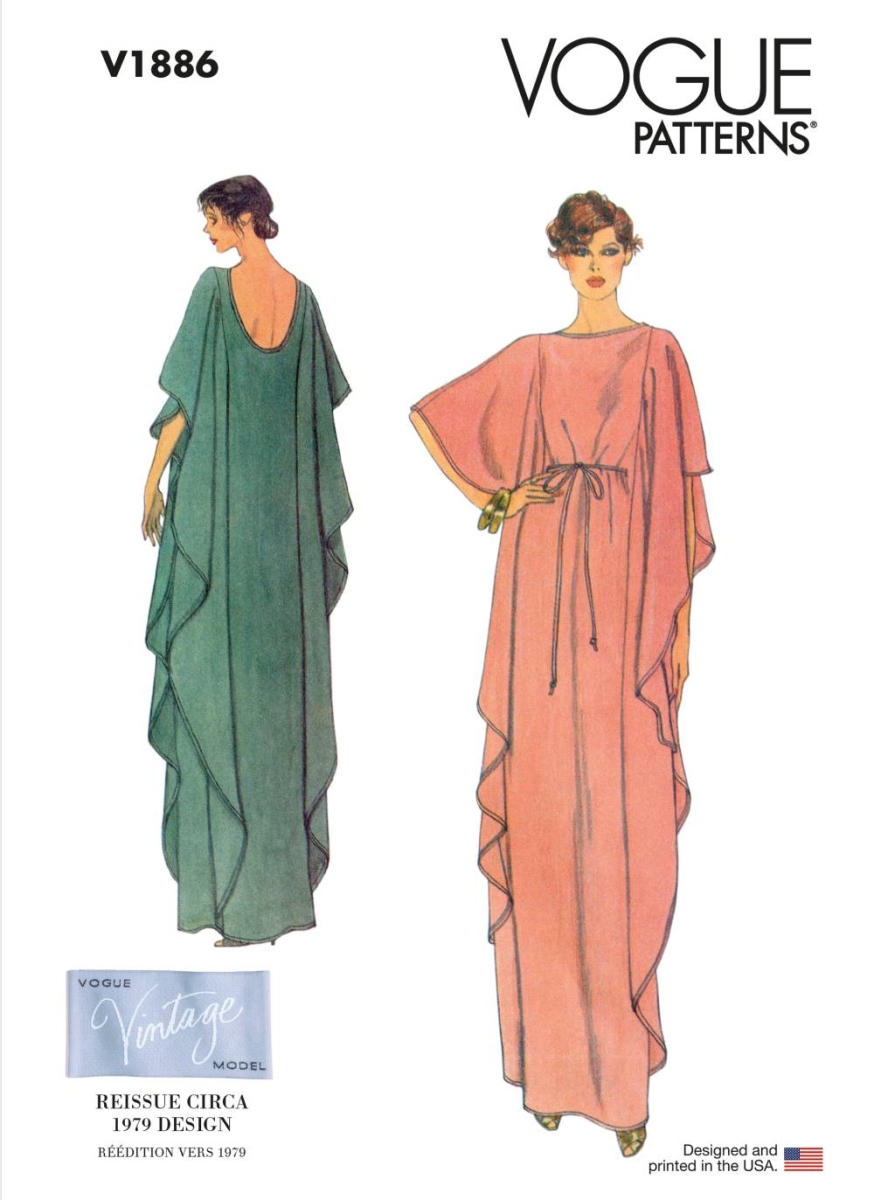 Schnittmuster Vogue 1886 bequemes Damenkleid Gr. 30-52