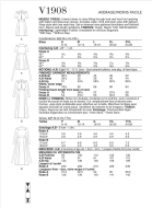 Schnittmuster Vogue 1908 feminines Damenkleid Gr. 34-52