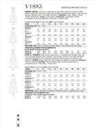 Schnittmuster Vogue 1883 besonderes Damenkleid Gr. 32-48