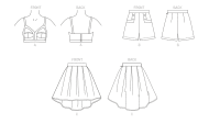 sewing paper pattern Misses Top, Shorts and Skirt Vogue...