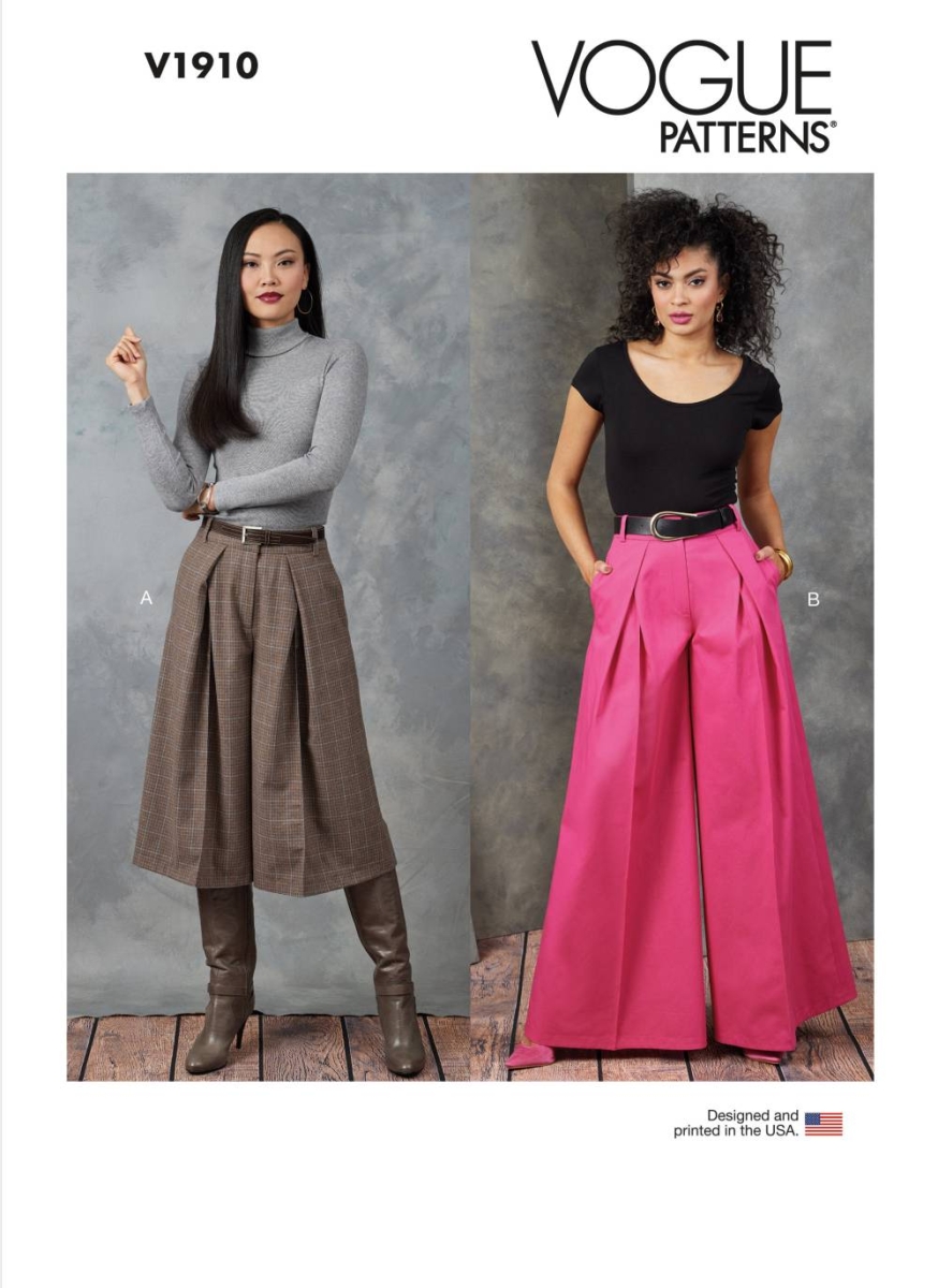 Schnittmuster Palazzohose mit Scherenfalten Gr. 34-52 | Vogue