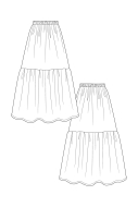 PDF-Schnittmuster named Kerttu feminines Damenkleid Gr. 32-56