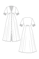 PDF-Schnittmuster Blusenkleid named Taika hübsches Damenkleid Gr. 32-56