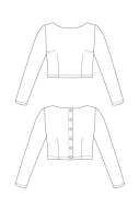 PDF-Schnittmuster Shirt Damen mit rückwärtiger Knopfleiste named Kanerva Gr. 32-56